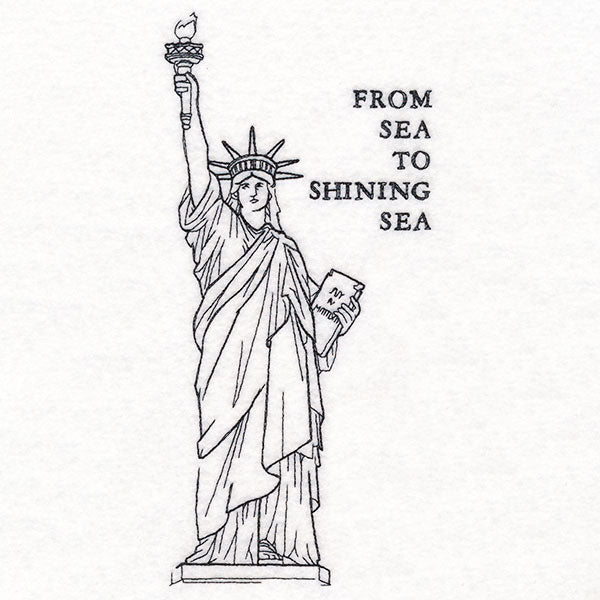 From Sea to Shining Sea Statue of Liberty Etching