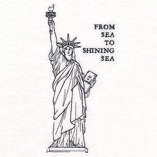 From Sea to Shining Sea Statue of Liberty Etching