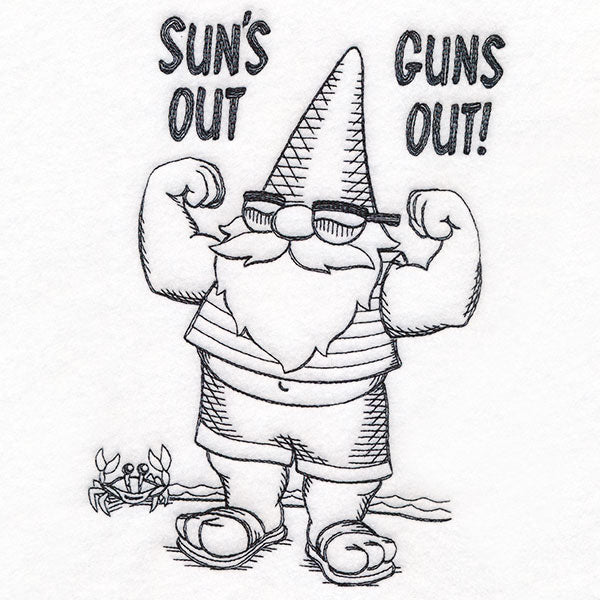 Sun's Out Guns Out Gnome