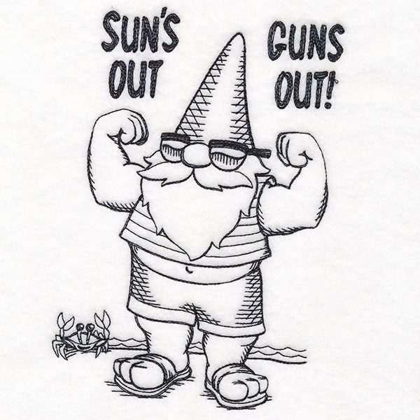 Sun's Out Guns Out Gnome