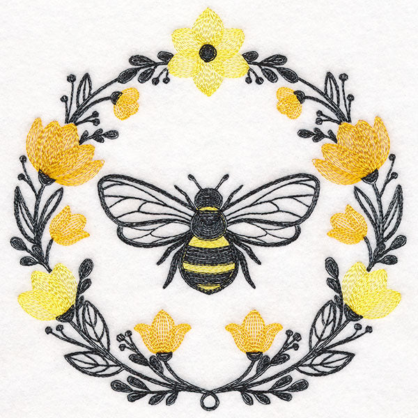 Summer Buzz Bee Wreath