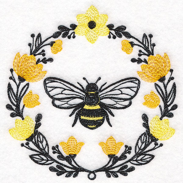 Summer Buzz Bee Wreath
