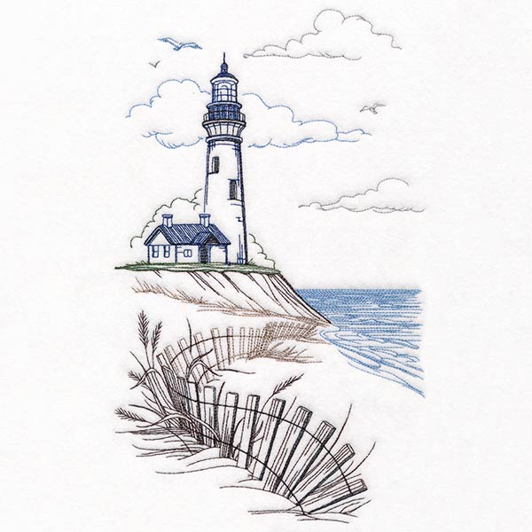 Idyllic Lighthouse Etching