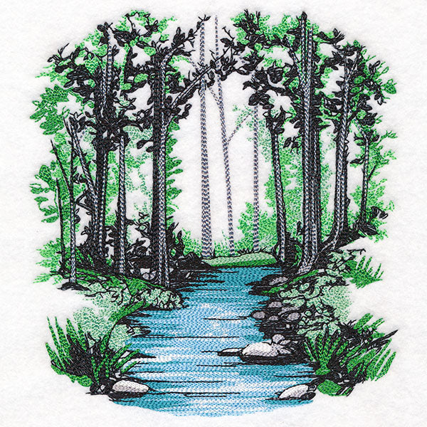 Through the Woods Creek Scene