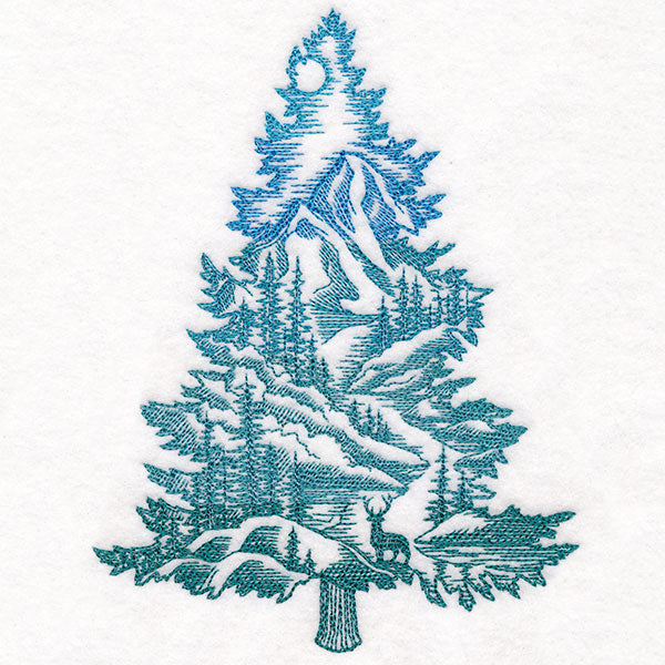 Wild Forest Tree Silhouette Scene