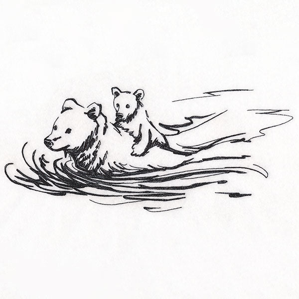 Wild Wonders Swimming Bear and Cub