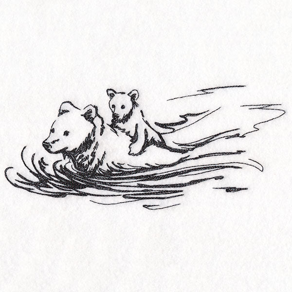 Wild Wonders Swimming Bear and Cub