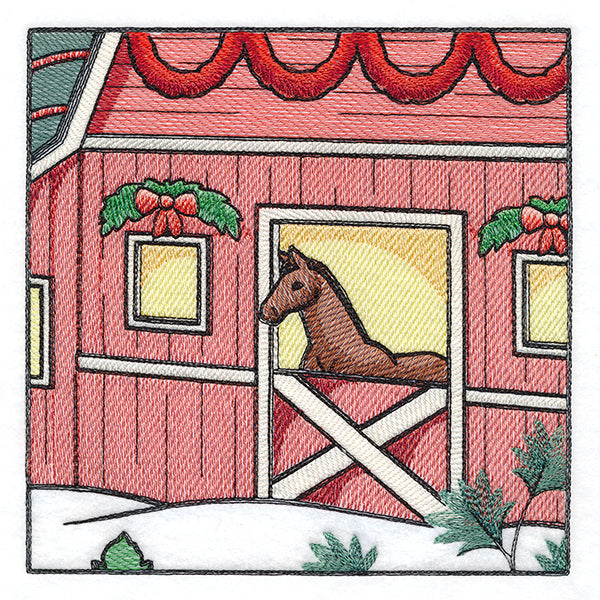 Christmas on the Farm Scene - Block 4
