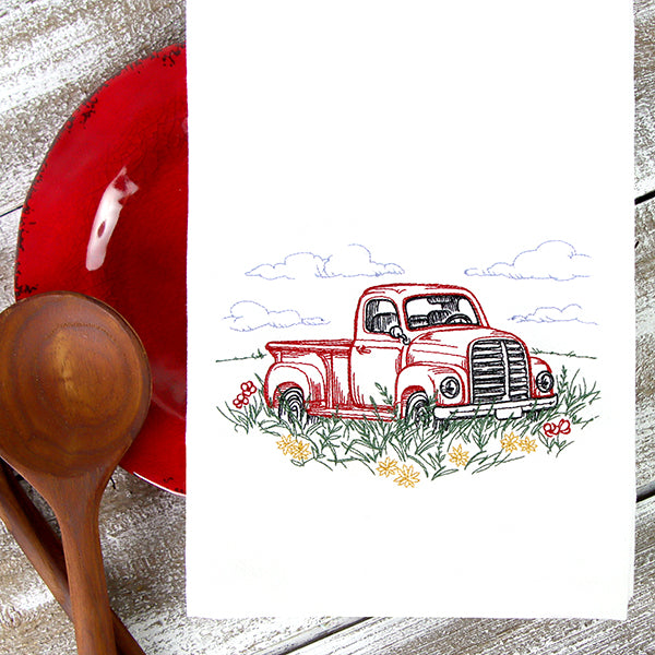 Idyllic Retro Truck Scene