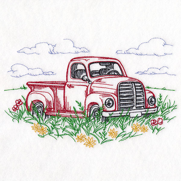Idyllic Retro Truck Scene