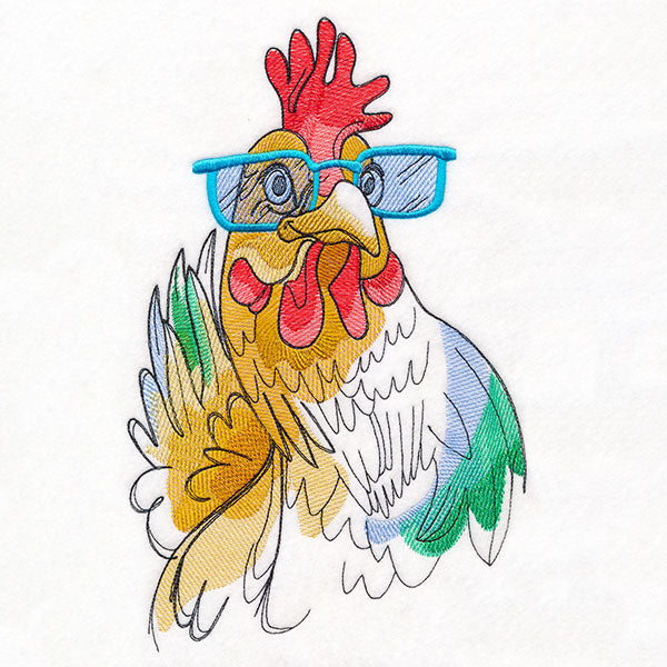 Hello There Chicken in Glasses