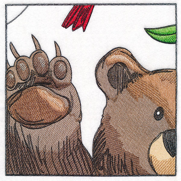 Woodland Animal Friends Window Scene - Left Side Bear