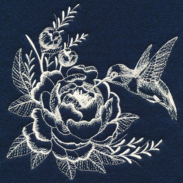 Sheer Hummingbird and Peony