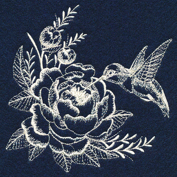 Sheer Hummingbird and Peony