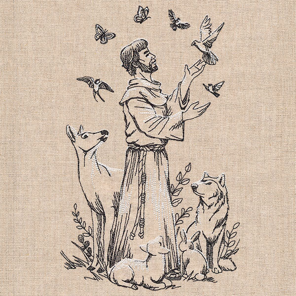 St. Francis of Assisi - Patron Saint of Animals Etching