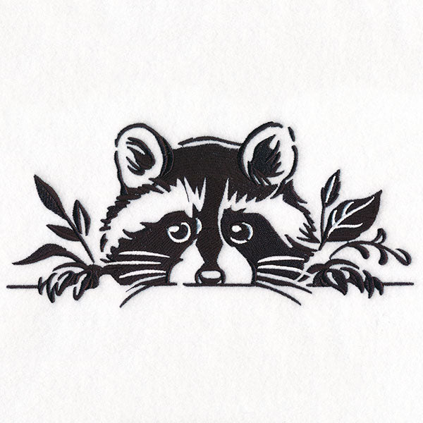 Peeking Raccoon Border