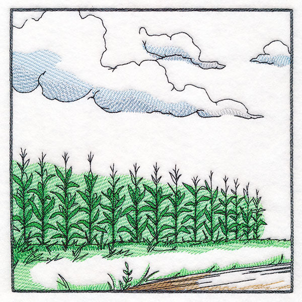 Fall on the Farm Scene - Corn Field