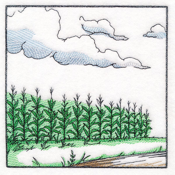 Fall on the Farm Scene - Corn Field