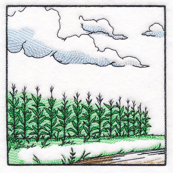 Fall on the Farm Scene - Corn Field