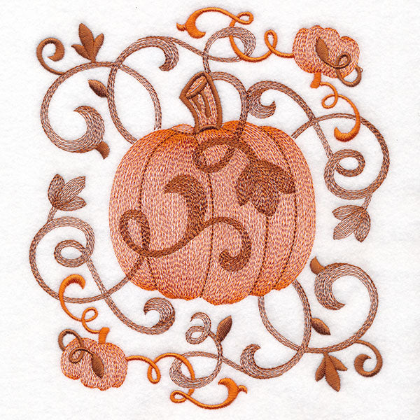 Festive Filigree Pumpkin Pillow Feature