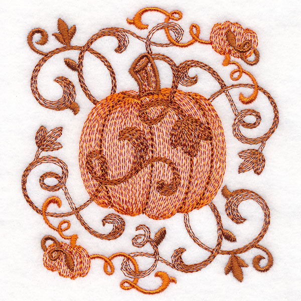 Festive Filigree Pumpkin Pillow Feature