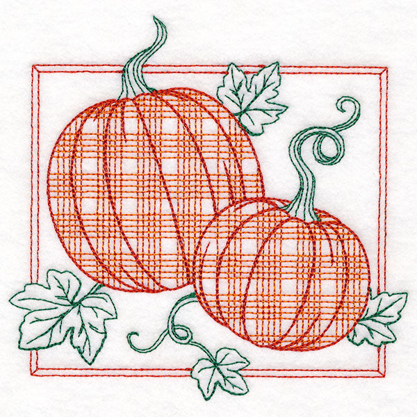 Retro Gingham Fruit - Pumpkin