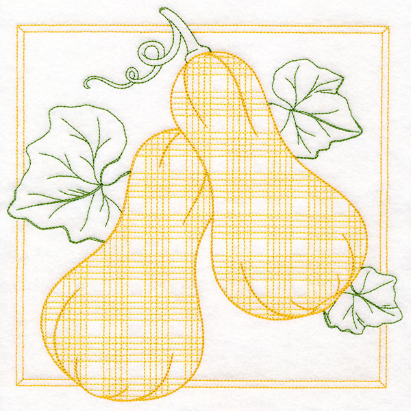 Retro Gingham Fruit - Squash