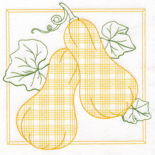 Retro Gingham Fruit - Squash