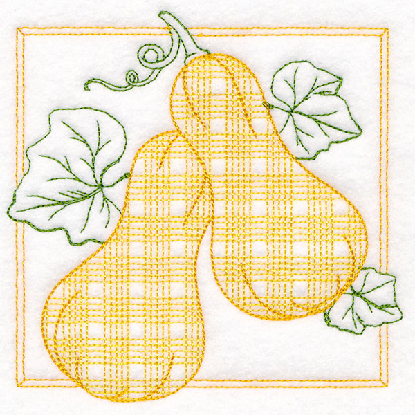 Retro Gingham Fruit - Squash