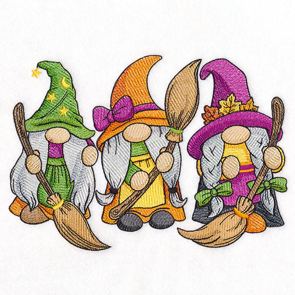 Witchy Halloween Gnomes Trio