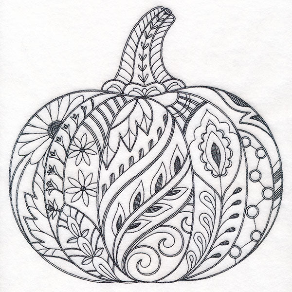 Doodle Treasure - Pumpkin (Blackwork)