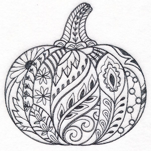 Doodle Treasure - Pumpkin (Blackwork)