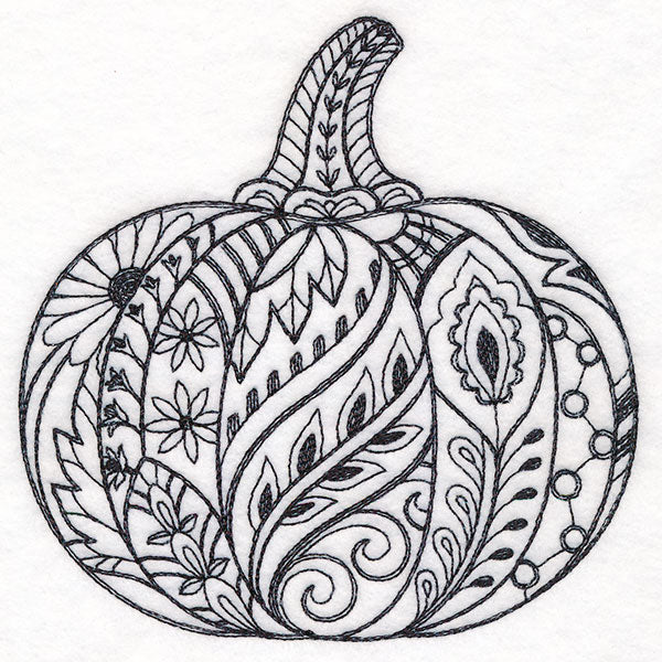 Doodle Treasure - Pumpkin (Blackwork)