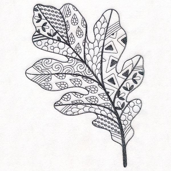 Doodle Treasures - Oak Leaf (Blackwork)