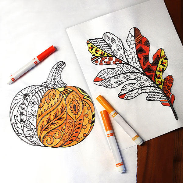 Doodle Treasures - Oak Leaf (Blackwork)