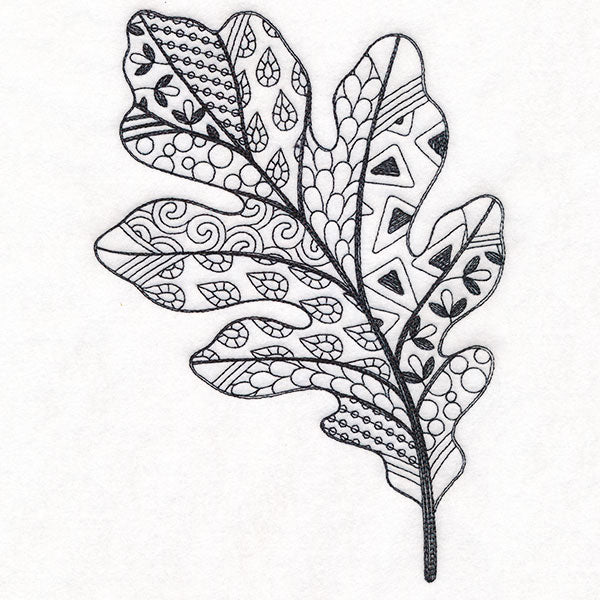 Doodle Treasures - Oak Leaf (Blackwork)