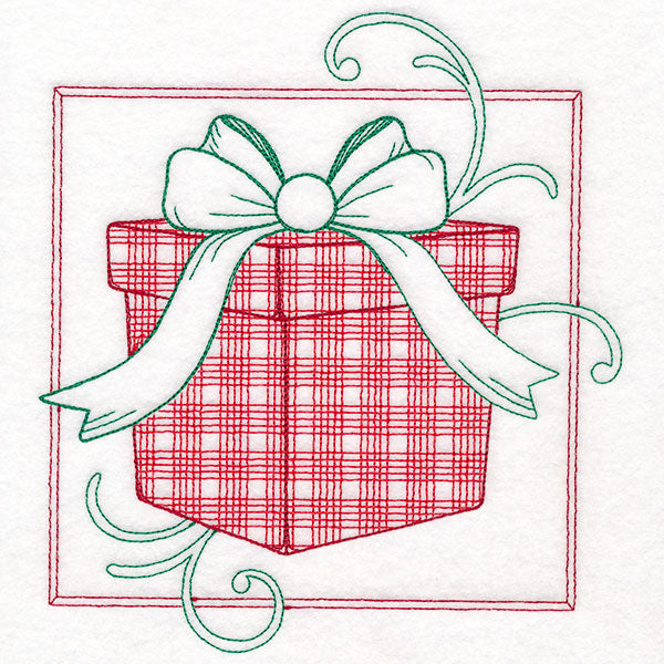Retro Gingham Christmas Gift