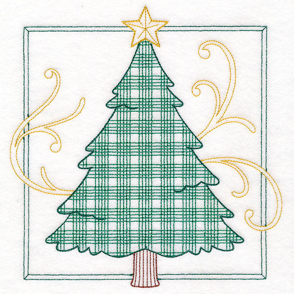 Retro Gingham Christmas Tree