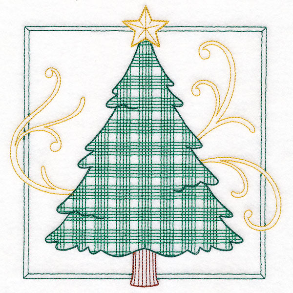 Retro Gingham Christmas Tree