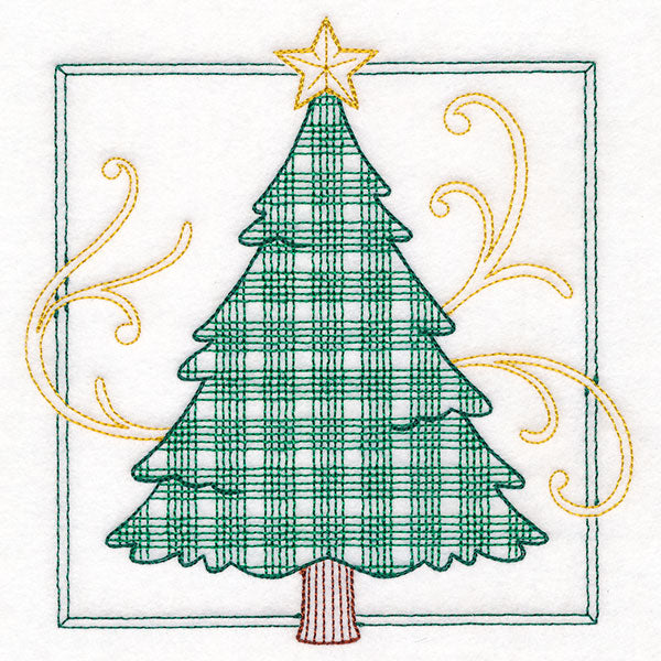 Retro Gingham Christmas Tree
