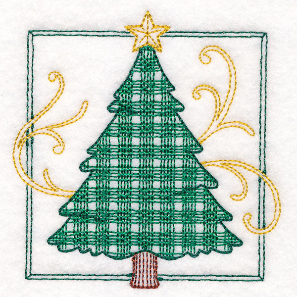 Retro Gingham Christmas Tree