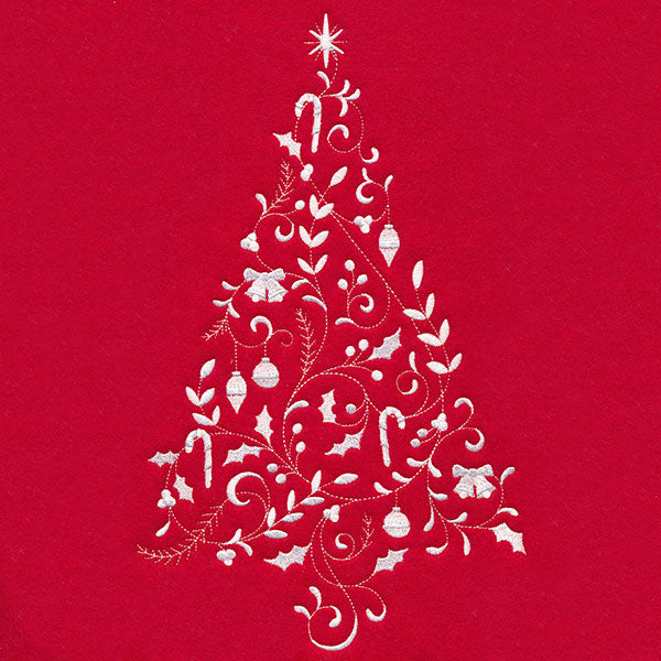 Christmas Filigree Tree (Whitework)