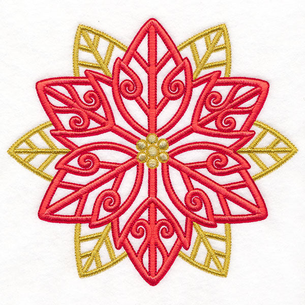 Ironwork Christmas Poinsettia Feature