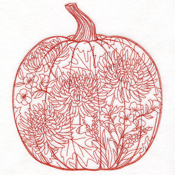 Fall Flowers Pumpkin