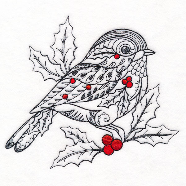 Doodle Treasures - Christmas Chickadee