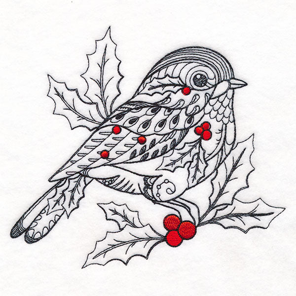 Doodle Treasures - Christmas Chickadee