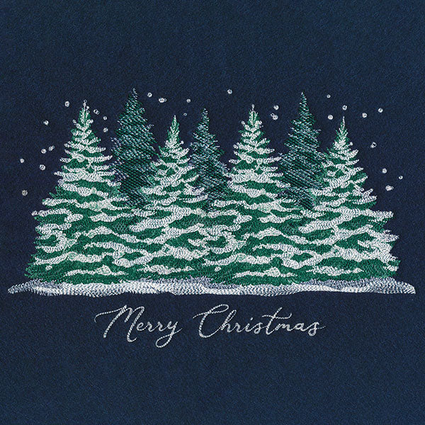 Merry Christmas Pine Tree Border