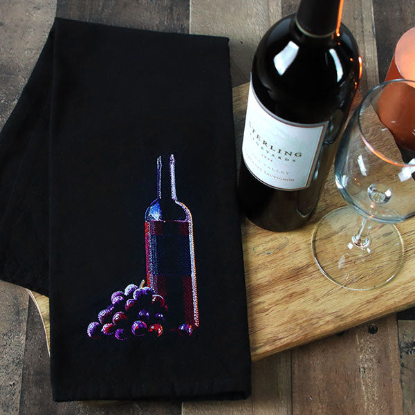 Sommelier's Delight Wine Bottle & Grapes