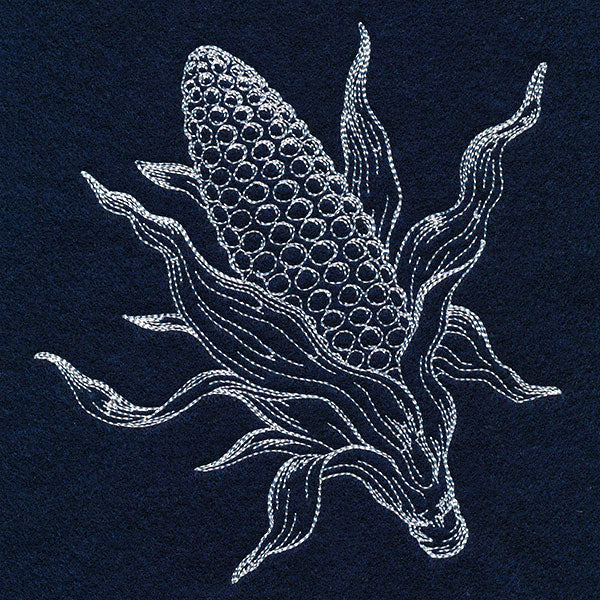 Autumn Corn Etching (Whitework)