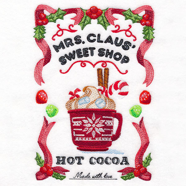 Mrs. Claus' Sweet Shop Christmas Market Sign